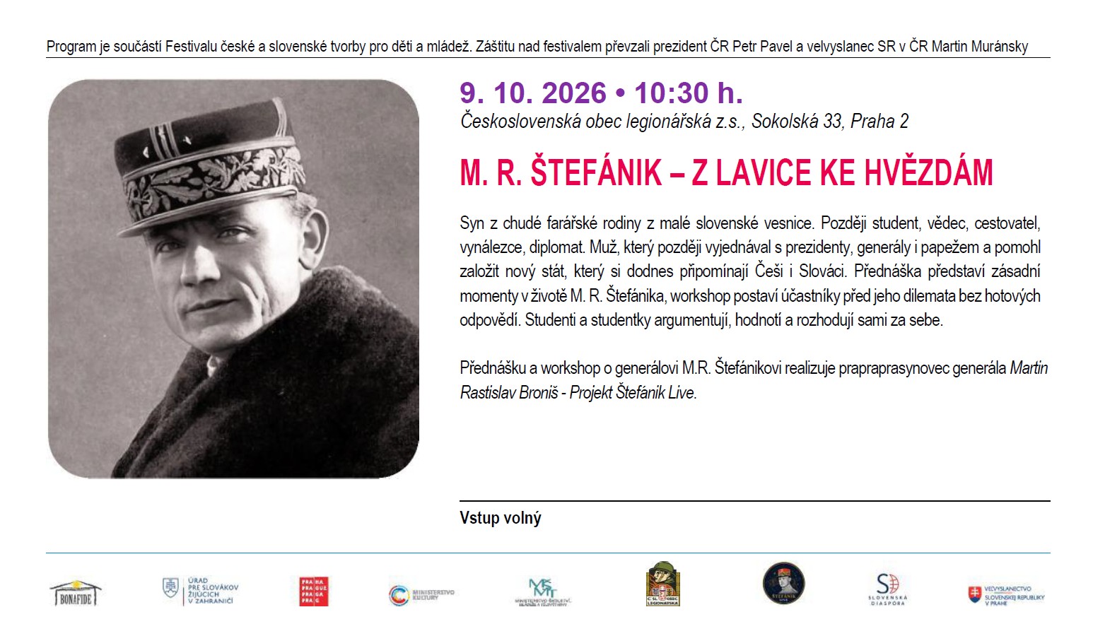 M. R. Štefánik – Z lavice k hviezdam